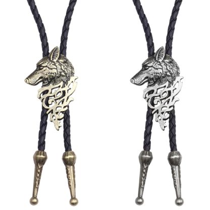 Casual Bolo Tie with Stylish Wolf Decor - Image 9