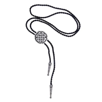Round Western Tie with Celtical Knot Design - Image 6