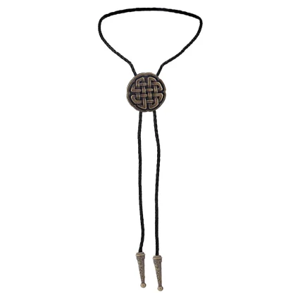 Round Western Tie with Celtical Knot Design - Image 10