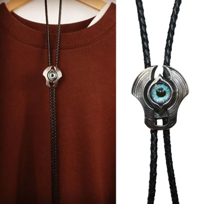 Shield Bolo Tie with Evil Eye Decor - Image 8