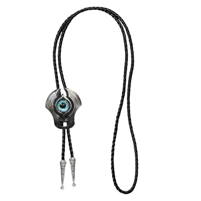Shield Bolo Tie with Evil Eye Decor - Image 3