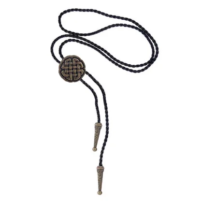 Round Western Tie with Celtical Knot Design - Image 11