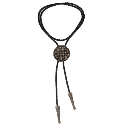 Round Western Tie with Celtical Knot Design - Image 12