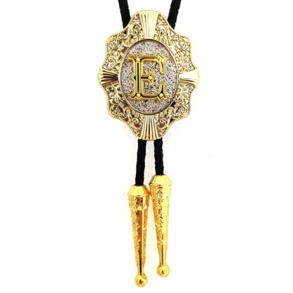 Luxury Retro Bolo Tie with Initial Letter - Image 8