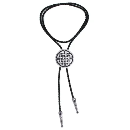 Round Western Tie with Celtical Knot Design - Image 7