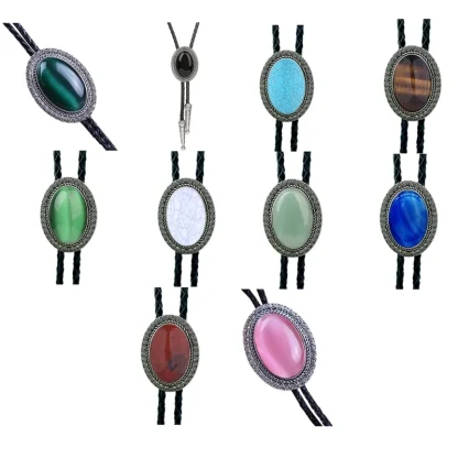 Timeless Gemstone-like Formal Bolo Tie - Image 2