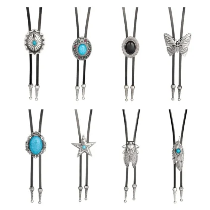 Turquoise Color Western Tie with Stylish Design - Image 12