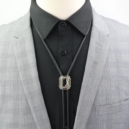 Dapper Western Tie with Elegant Edge Design - Image 5