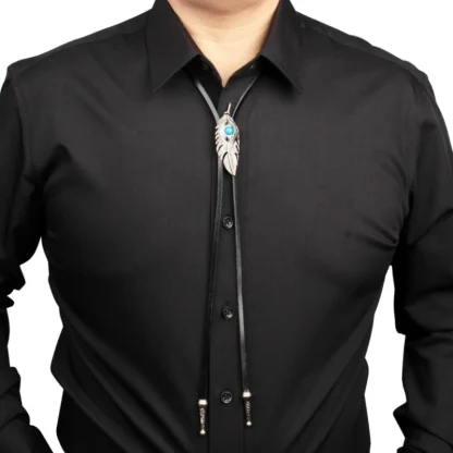 Turquoise Color Western Tie with Stylish Design - Image 10