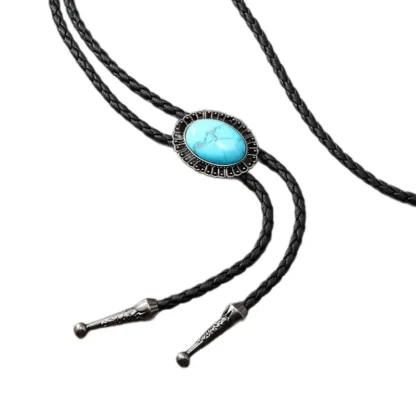 Turquoise Color Gemstone-like Bolo Tie