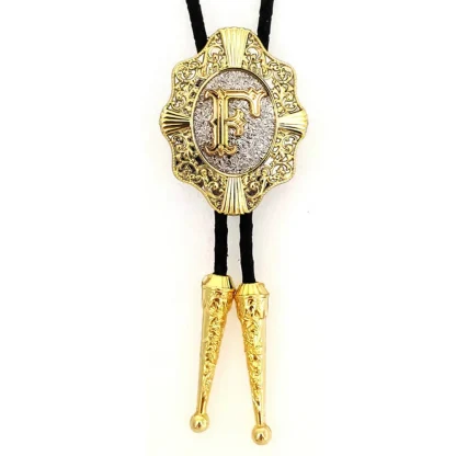Luxury Retro Bolo Tie with Initial Letter - Image 9