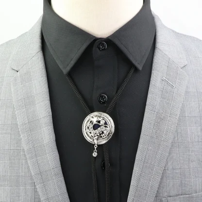 Dapper Western Tie with Elegant Edge Design - Image 3