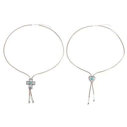 Heart Shaped Bolo Tie with Scallop Edge - Image 2