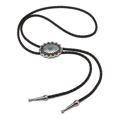 Adjustable Bolo Tie with Scallop Carving - Image 3