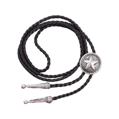 Rustic Western Tie with Emboss Star Design - Image 5