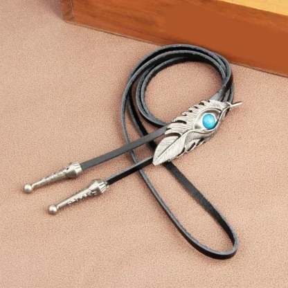 Turquoise Color Western Tie with Stylish Design - Image 6