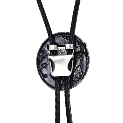 Round Western Tie with Horse Decor Buckle - Image 4