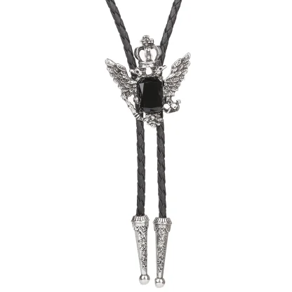 Luxury Bolo Tie with Crown Design - Image 2